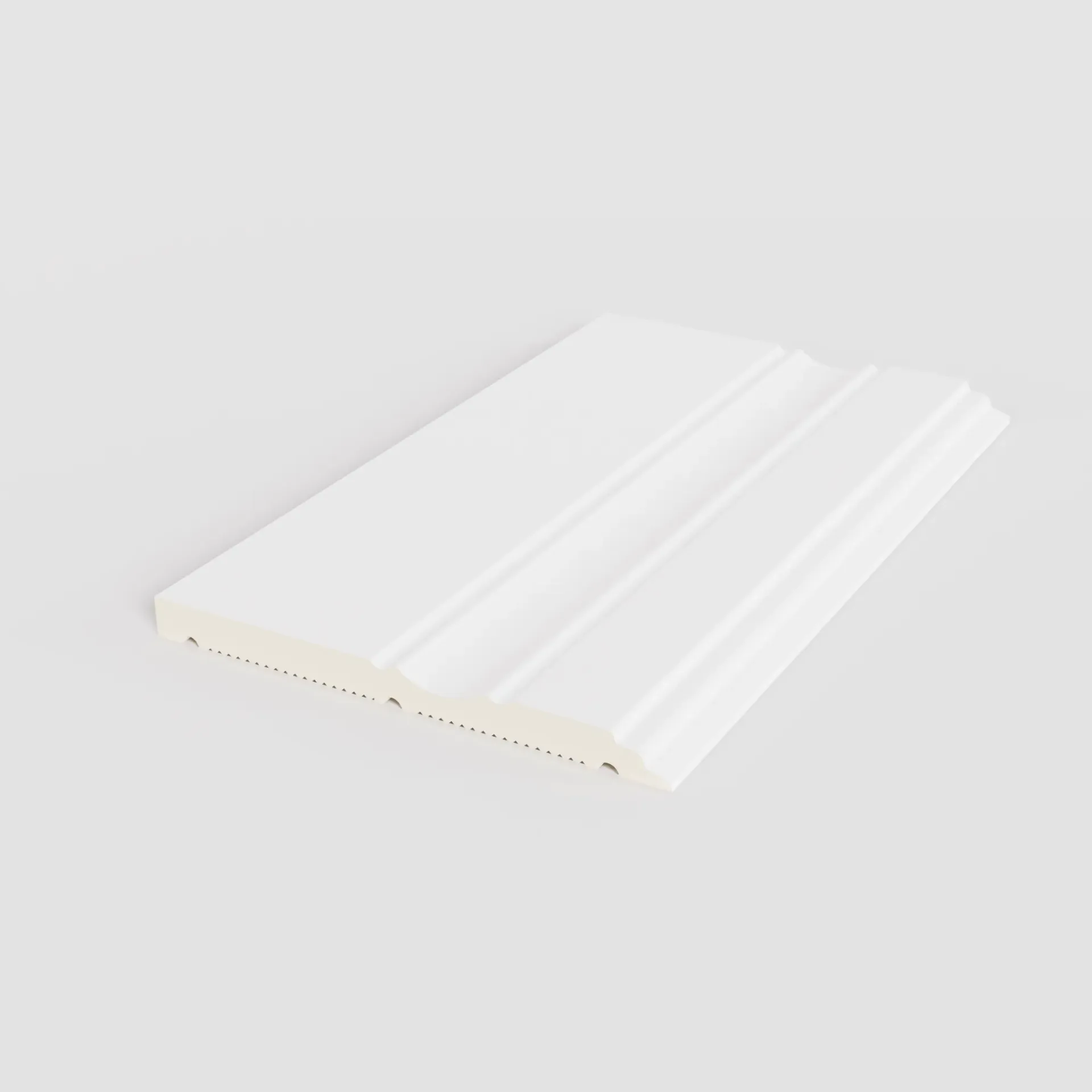[B4002-001-1M] Baseboard 4" (100 mm. x 8 mm.) (001 สีขาว, 1M)